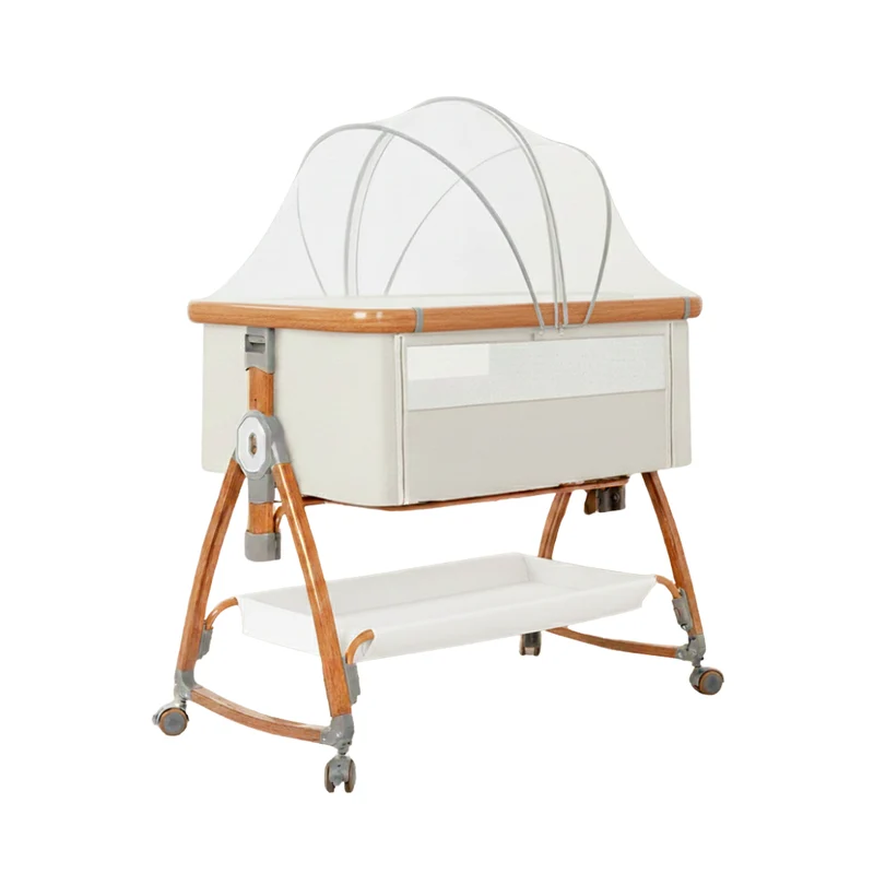 Livista® 3-in-1 Babybed – 6 Hoogtestanden – Co-Sleeper – Meergroeibed – 5° Hellingshoek – Met Wielen en Slot – Beige