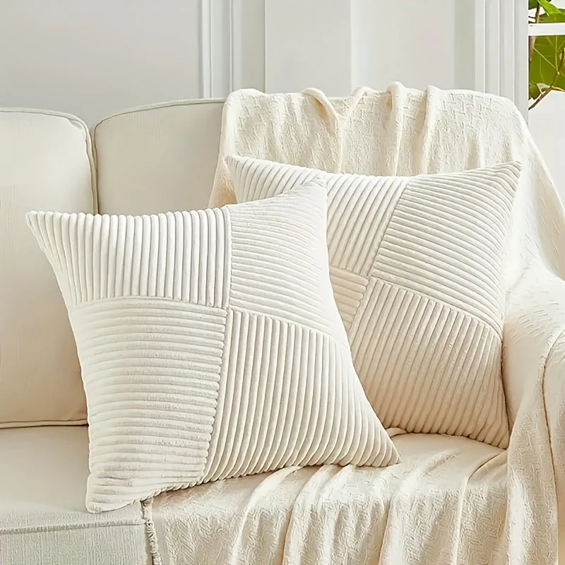 Sansoti Corduroy Kussenhoezen (Set van 2) – Zacht, Luxe & Tijdloos voor Bank en Bed
