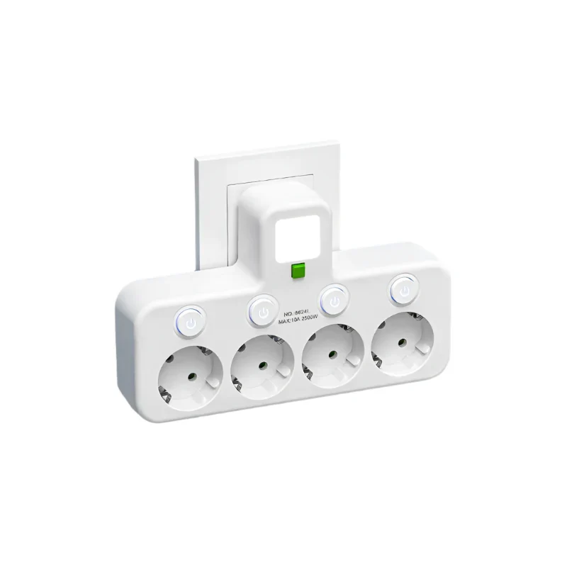 Meervoudige stekkerdoos met USB en USB-C, schakelaar en overspanningsbeveiliging | Sansoti