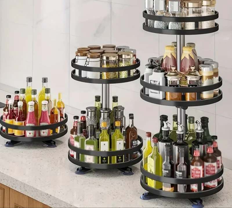 Draai-Organizer 360° – Roterende Kast- en Keuken Organizer voor Badkamer & Voorraadkast | Sansoti