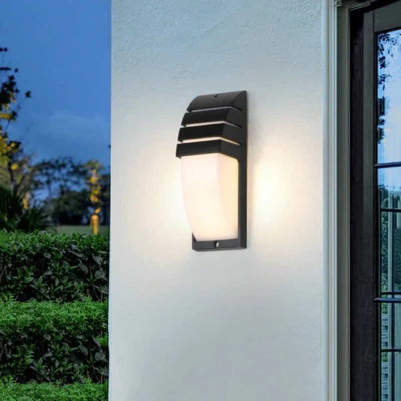 Buitenlamp Met Bewegingssensor LED IP65 Zwart Aluminium Wandlamp | Sansoti