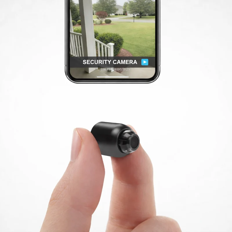 Compacte wifi beveiligingscamera met nachtzicht en 1080p full hd voor binnenshuis | Sansoti