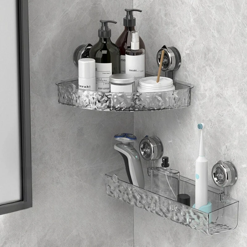 SnapShelf - Hoekrek met Zuignappen voor Badkamer