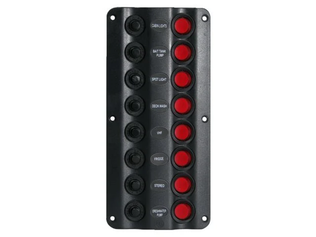 Talamex Schakelpaneel Wave 8 schakelaars 12 Volt