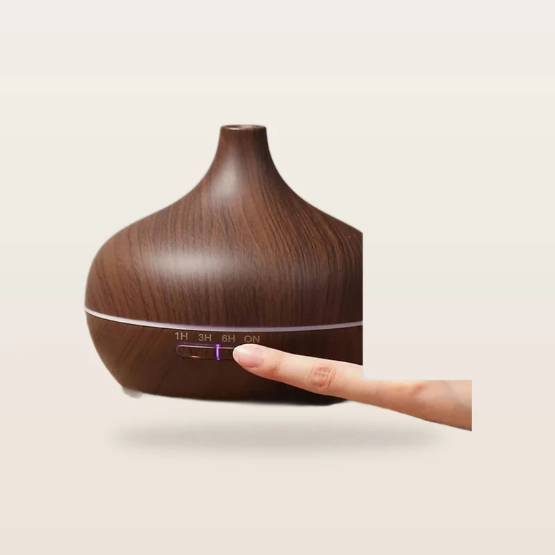 Aroma Diffuser 300ml — Houtlook met LED