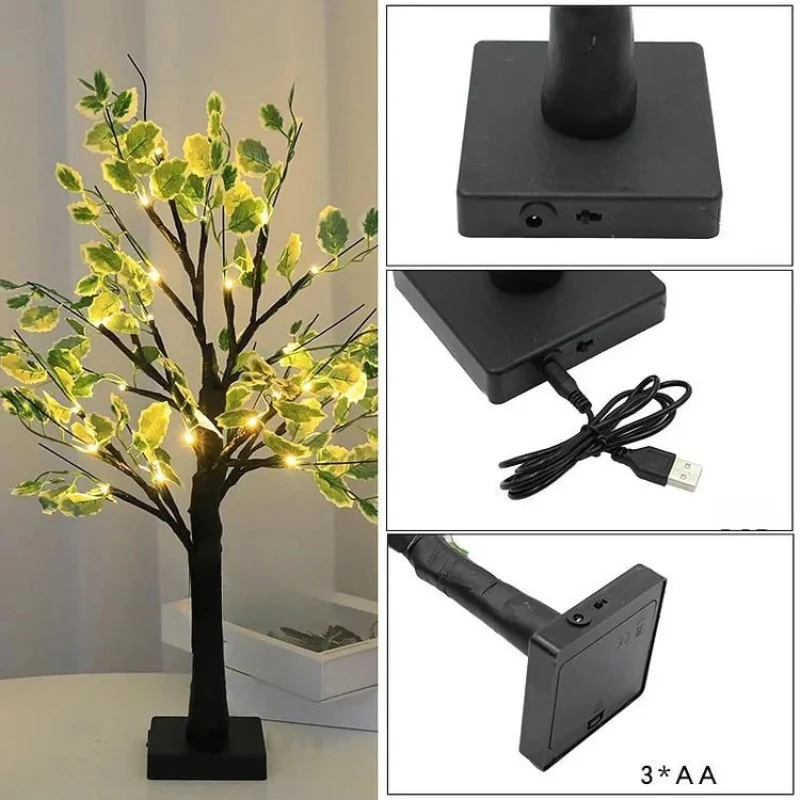 VerdeGlow - Sfeervolle LED kerstboomverlichting met groene bladeren