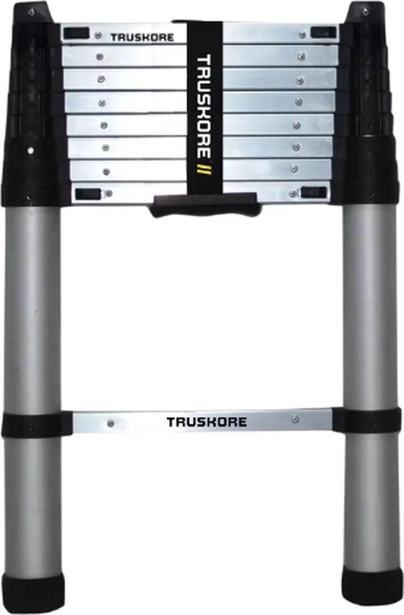 Truskore® Telescopische ladder 2.6 meter - Aluminium - Professionele Vouwladder - Telescoop ladder - Stevig & Vertrouwd - Soft Close - Volgens EU en NL veiligheidsnormen