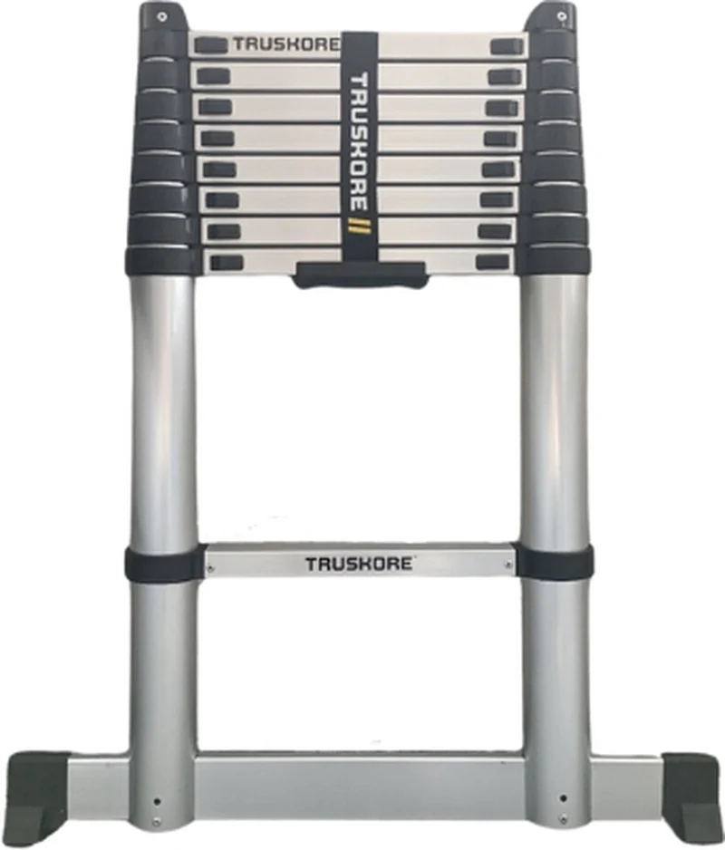Truskore® Telescopische ladder 2.0 meter - Aluminium - Professionele Vouwladder - Telescoop ladder - Stevig & Vertrouwd - Soft Close - Volgens EU en NL veiligheidsnormen