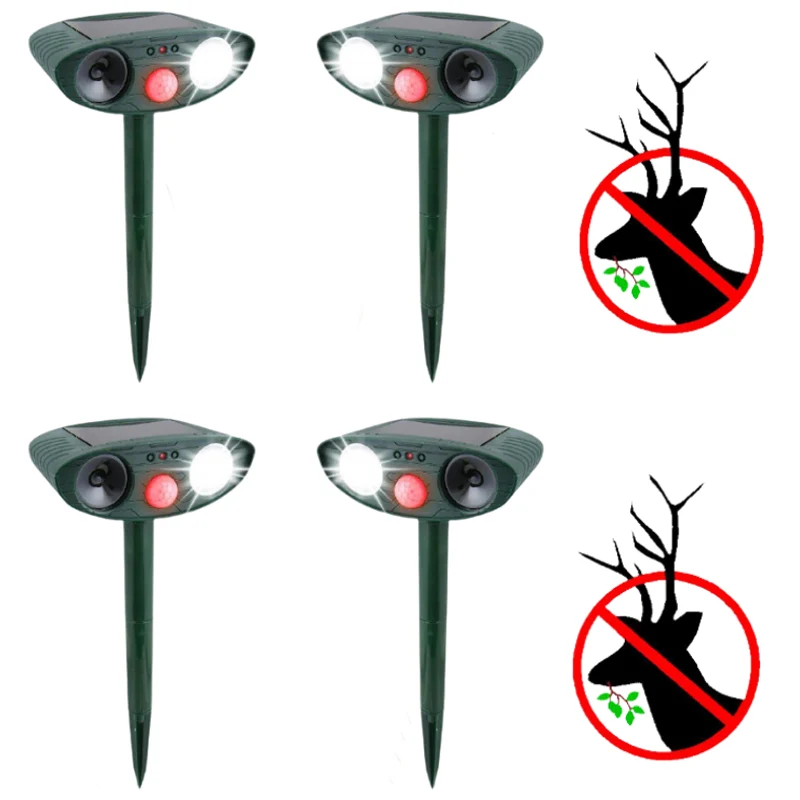 Ultrasonische Dierenverjager Tuin Solar PIR Sensor 110° 18-40 kHz Herten Vossen Katten Honden Vogelverschrikker Bewegingssensor Waterdicht Buiten | Sansoti