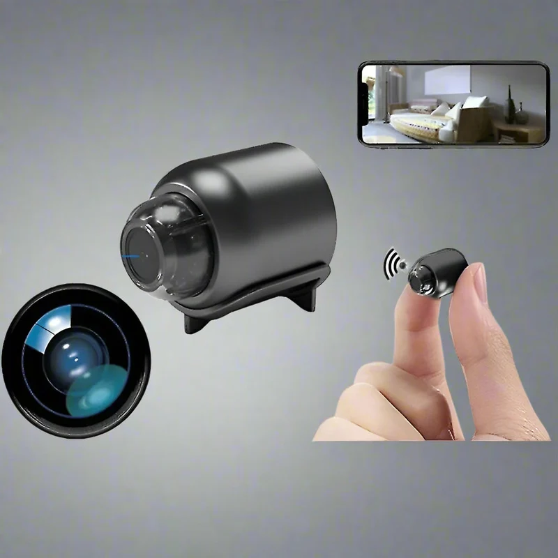Miniatuur WiFi Camera 1080P HD 140° Groothoek Verborgen Bewegingsdetectie Nachtzicht USB Bewakingscamera Mini Spy Cam Draadloos Binnen 128GB | Sansoti