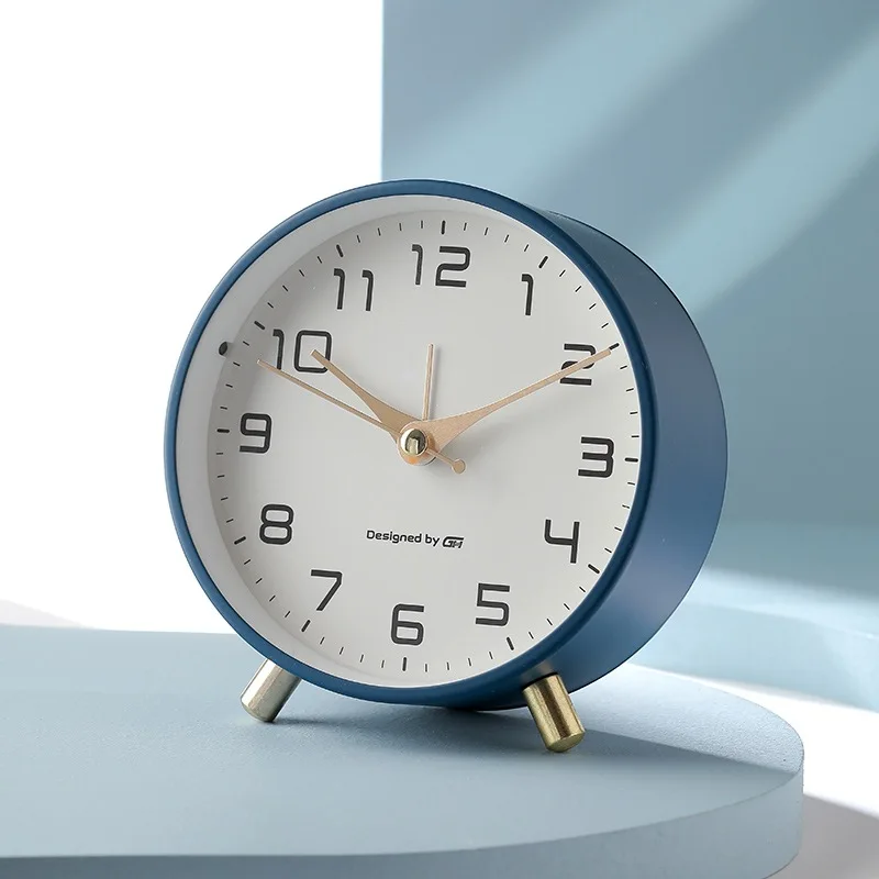 Tafelklok Scandinavisch Stil Modern Design Metaal 12cm | Sansoti