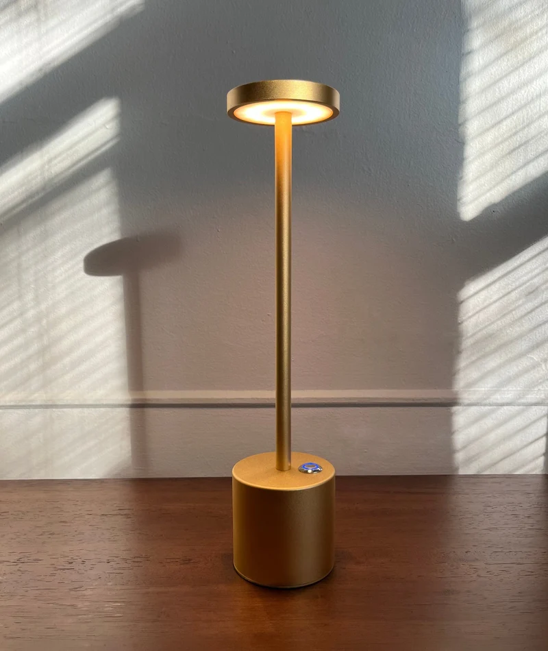 Tafellamp Draadloos Oplaadbaar LED Aluminium Dimbaar IP54 Buiten Binnen Terras | Sansoti