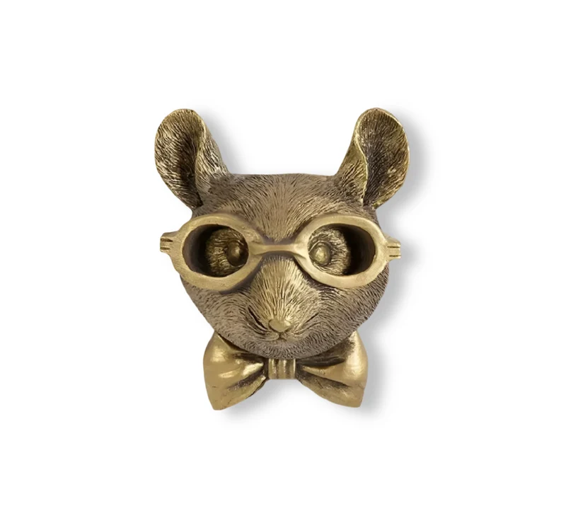 Wandhaak Dierenkop Goud Kapstokhaak Decoratie Wand Resin | Sansoti