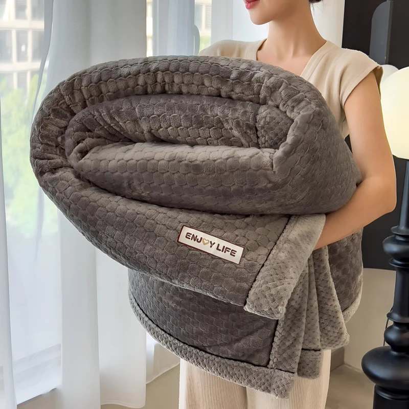 Fleece Deken Plaid Zacht Warm Patchwork Winter 300-350g M2 | Sansoti