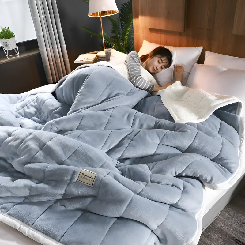 Sherpa Fleecedeken Superzacht Warm Plaid Fleece Meerdere Maten Flockpatroon | Sansoti