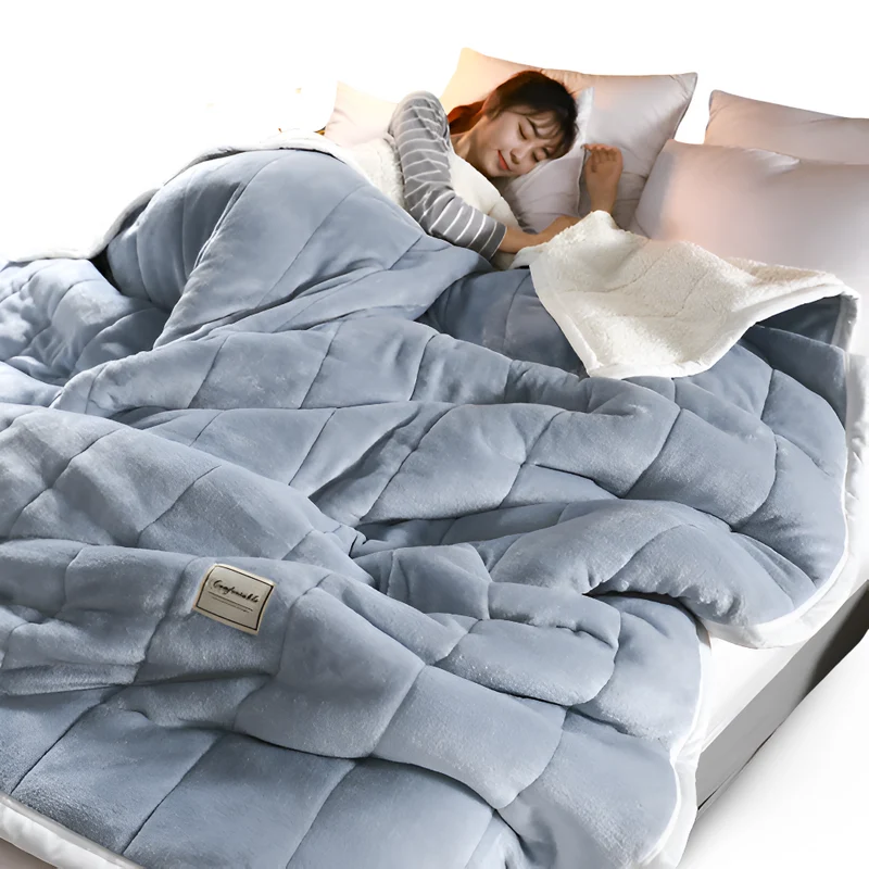 Sherpa Fleecedeken Superzacht Warm Plaid Fleece Meerdere Maten Flockpatroon | Sansoti