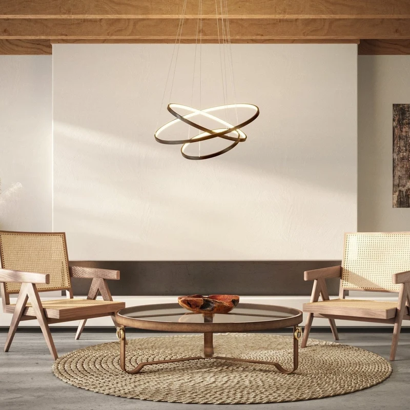 LED Hanglamp Ringen 70-55-40cm Dimbaar Aluminium Design | Sansoti