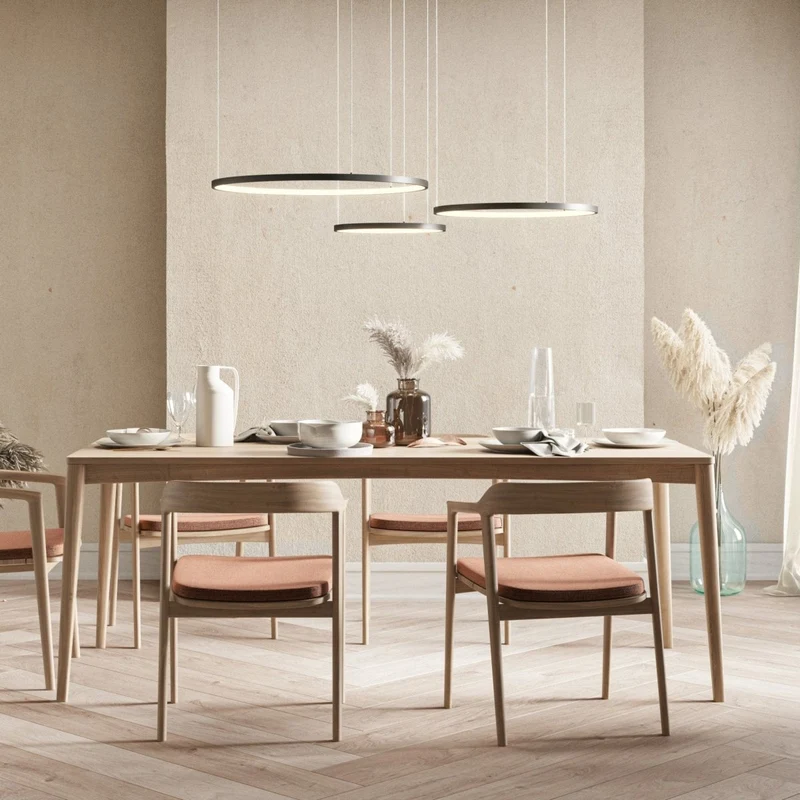 LED Hanglamp Ringen Zwart Wit Goud Dimbaar 70W Aluminium Modern | Sansoti