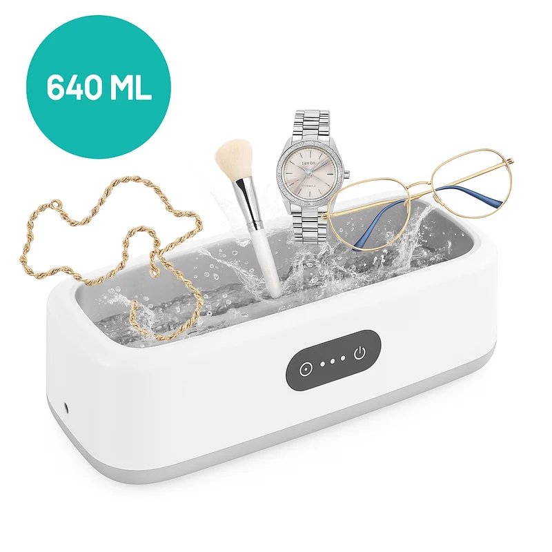 Livista Ultrasoon Reiniger - XXL 640ml - Ultrasoonreinigers - Brillenbad - Ultrasoon Reiniger voor Brillen - Brillenreiniger - Sieraden Reiniger - Grootste Inhoud in Klasse