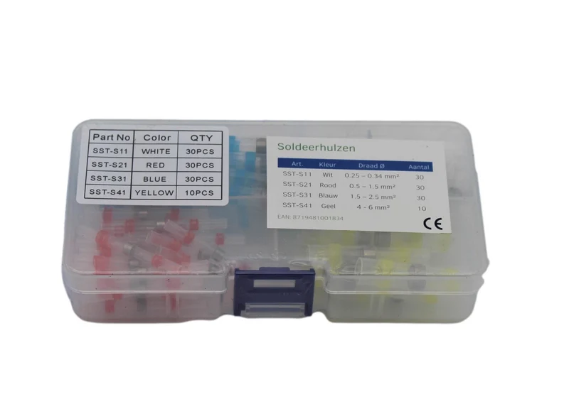 Set soldeerhulzen voor het verbinden van draad - 0,25 tot 2,5 mm²