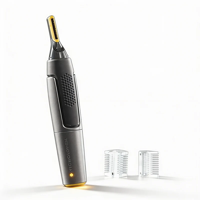Precision Haartrimmer voor Neus Oren Wenkbrauwen | Met LED-Verlichting | Titanium RVS Mesjes | Ultra-Vlakke Kop | Ergonomisch Design | Sansoti