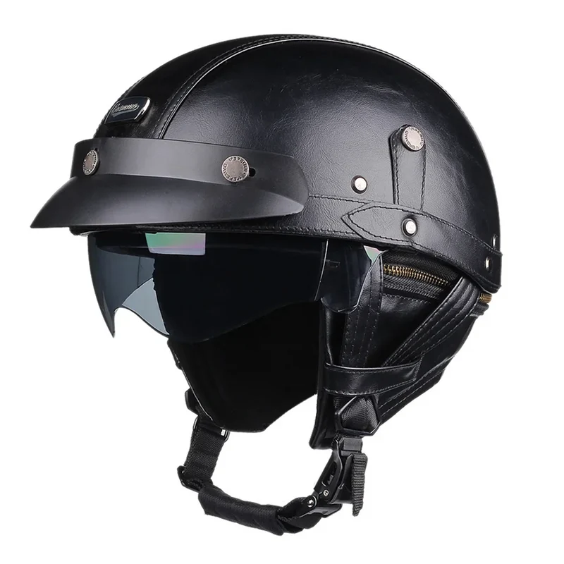 Klassieke Retro Motorhelm ABS Constructie Snelsluiting Geschikt voor Dagelijks Gebruik Touren Comfortabele Pasvorm | Sansoti