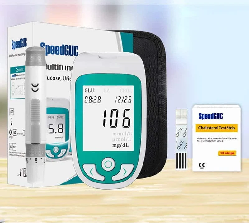 Multifunctionele Gezondheidsmeter 3-in-1 Thuistester Cholesterol Glucosewaarde Urinezuur Digitale Bloedsuikermeter Snelle Zelftest | Sansoti