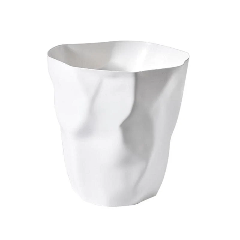 Prullenbak Kunststof 27cm Wit Minimalistisch Scandinavisch Design Badkamer Kantoor Afvalbak Compact Moderne Vorm | Sansoti