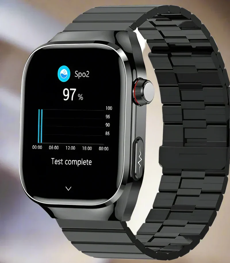 Multifunctioneel Smarthorloge met Hartslagmeter ECG Bloedglucose Tracker Bluetooth Bellen Gezondheidsmonitor AMOLED Display Draadloos Opladen | Sansoti