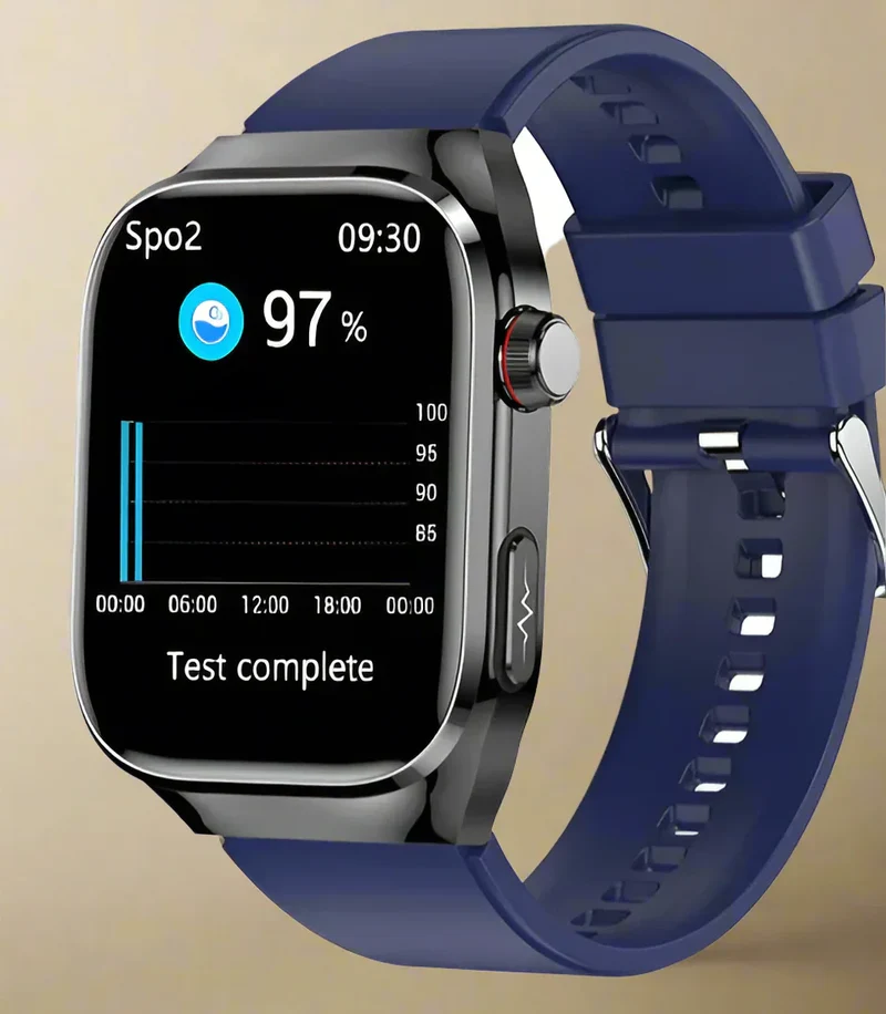 Multifunctioneel Smarthorloge met Hartslagmeter ECG Bloedglucose Tracker Bluetooth Bellen Gezondheidsmonitor AMOLED Display Draadloos Opladen | Sansoti