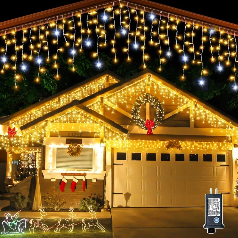 LED Gordijnverlichting Warm Wit 4-32 Meter Waterbestendig Feestverlichting Buiten | Sansoti