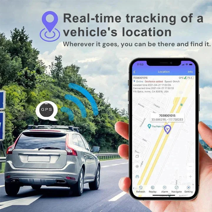 GPS Tracker met Magnetische Bevestiging | Realtime Tracking via App | Voertuigen en Waardevolle Spullen Volgen | Langdurige Accuduur | Sansoti