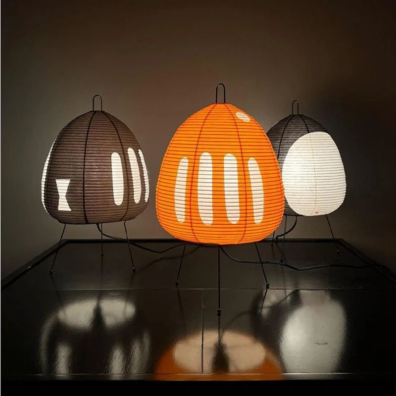 Papieren Tafellamp Scandinavisch Design met Ijzeren Voet 47cm | Sansoti