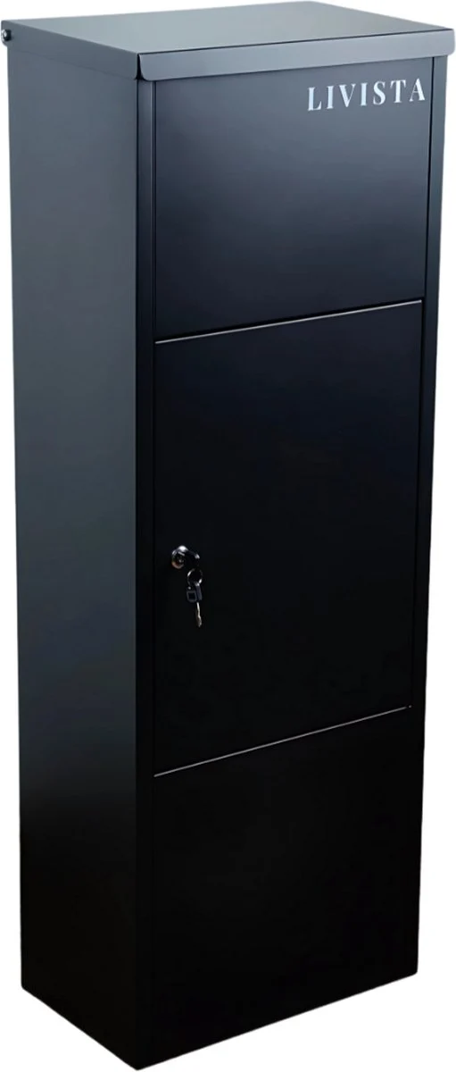 Livista Pakketbrievenbus Zwart PB400 - Staande Brievenbus Staal - Pakketbrievenbussen - Pakketbox 105x38x24 cm
