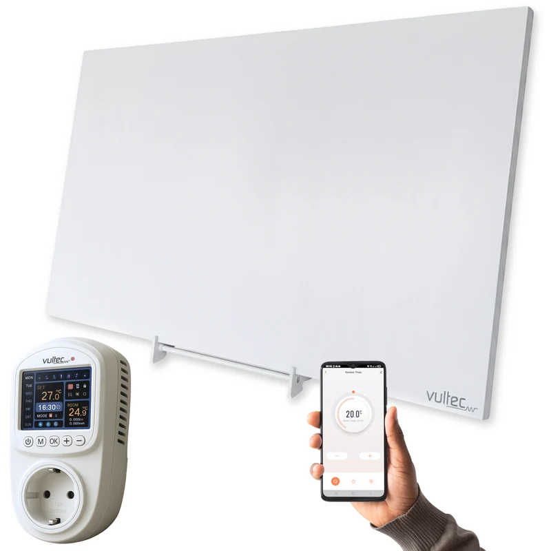 Infraroodpaneel F700 – 700W met IQP Wifi - Vrijstaand - Wit
