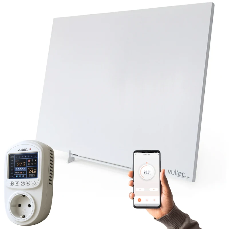 Infraroodpaneel F450 – 450W met IQP Wifi - Vrijstaand - Wit