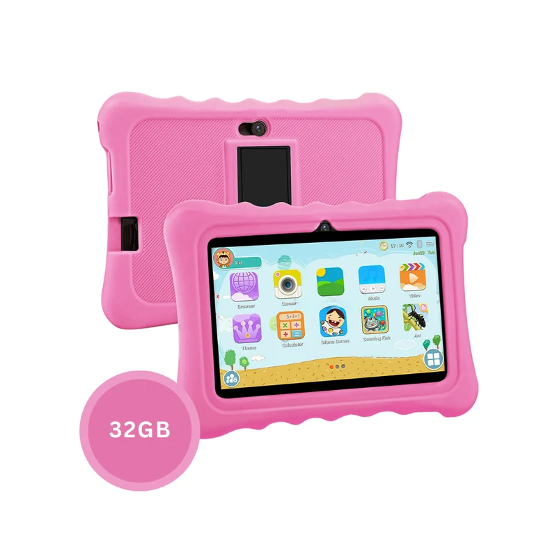 Livista Kindertablet – 32GB – 4000 mAh Batterij – Android 8.1 – 7 Inch – Educatieve Spelletjes – Ouderlijk Toezicht – Roze
