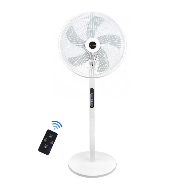 Livista Statiefventilator - Met Afstandsbediening - Staande Ventilator - 112 cm Hoog - 8 Snelheden - Timer - 90° Oscillerend - 40° Kantelbaar - Wit