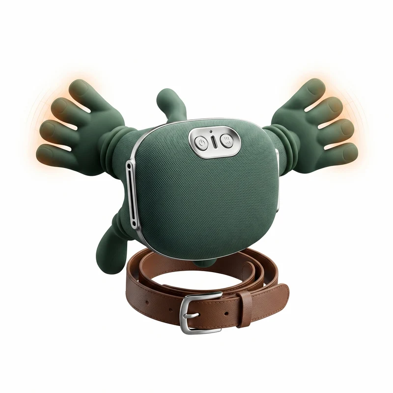 Livista Nekmassage Apparaat - Verwarmde Massagehand - Shiatsu Massagekussen - LED-Display - Massagekussen Draadloos - Shiatsu Massage Apparaat - Arm, Rug, Been & Nekmassage Apparaat met Infrarood- Groen - 3 standen
