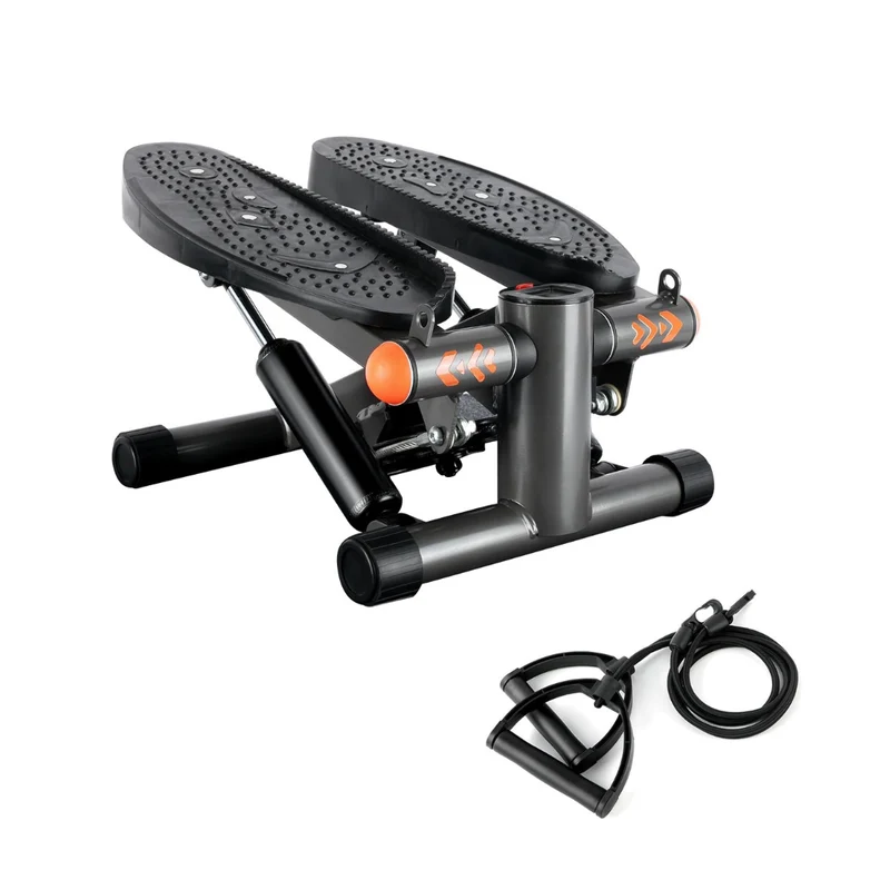 Livista Mini Stepper – Compacte Fitness Stepper voor Thuis – met Weerstandsbanden & LCD-scherm – Full Body Workout – Stil & Hoge Weerstand – Belastbaar tot 130KG