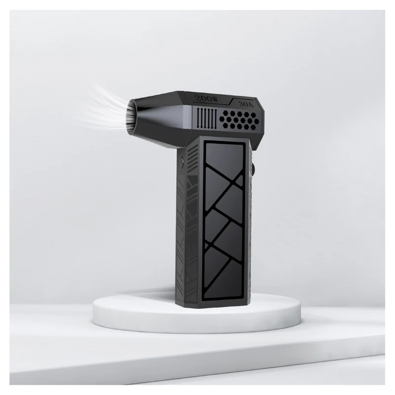 Livista Turbo Fan – Krachtige Air Duster & Stofblazer – 130.000 RPM – 4000mAh – Traploos Instelbaar – Zuigmond, Filter & Opvangbak – USB Oplaadbaar – Compact & Oplaadbaar – Zwart