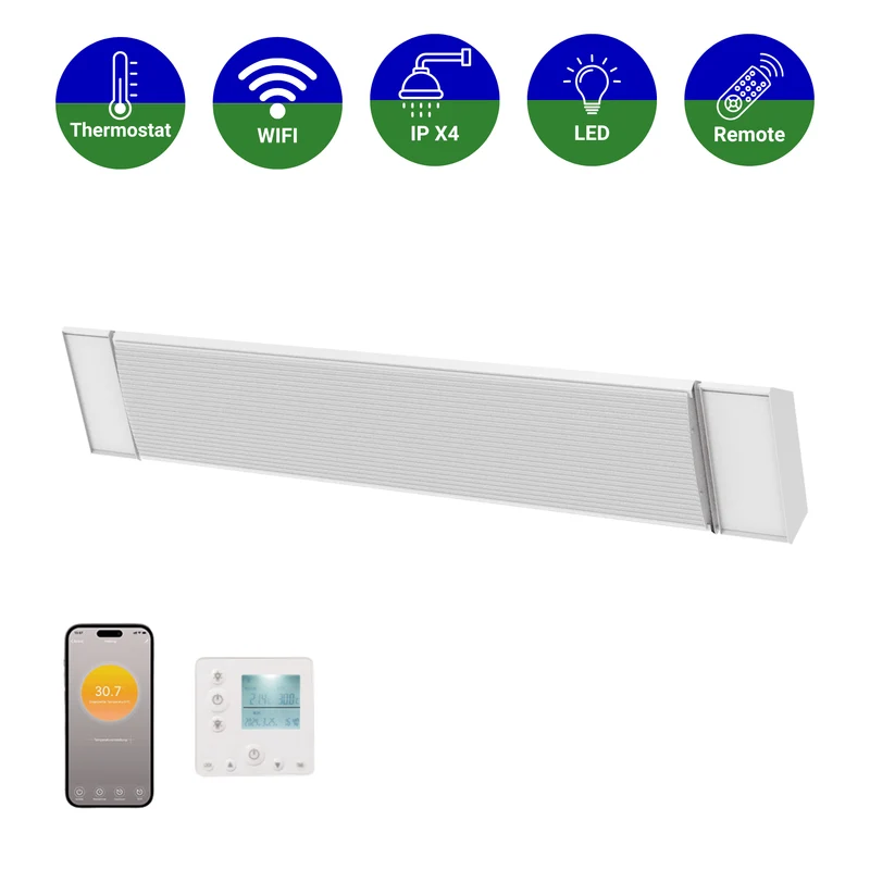 Smart HeatBar Infrarood straler - Ostuni LED - 2400 Watt