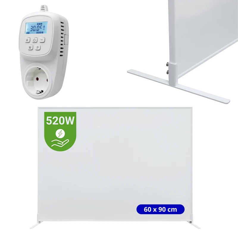 Verona Set B: Verplaatsbaar Infrarood paneel + thermostaat - 520 watt