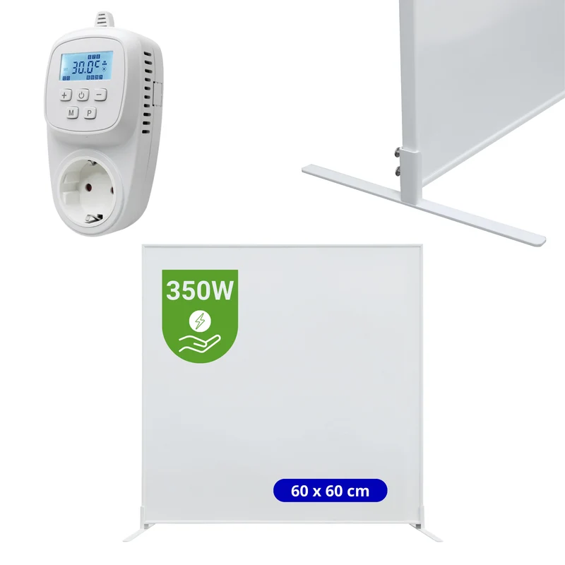 Verona Set A: Verplaatsbaar Infrarood paneel + thermostaat - 350 watt