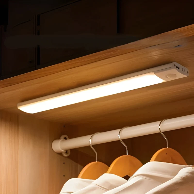 LED Kastverlichting Bewegingssensor Oplaadbaar Aluminium Wit 20 30 40 cm Kast Lamp Draadloos Onderkast Verlichting | Sansoti