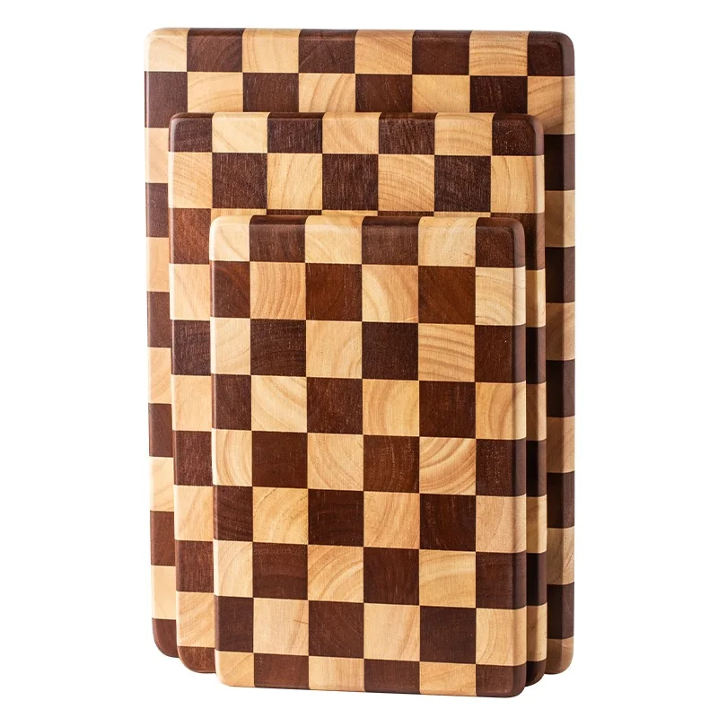 Snijplank acaciahout 30-41cm antislip keuken snijplank houten hakblok serveerplank duurzaam | Sansoti