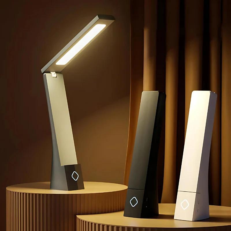 Tafellamp LED Opvouwbaar 35cm Aluminium Zwart Wit Dimbaar Bureau Slaapkamer Touch Lamp Modern Design Leeslamp | Sansoti
