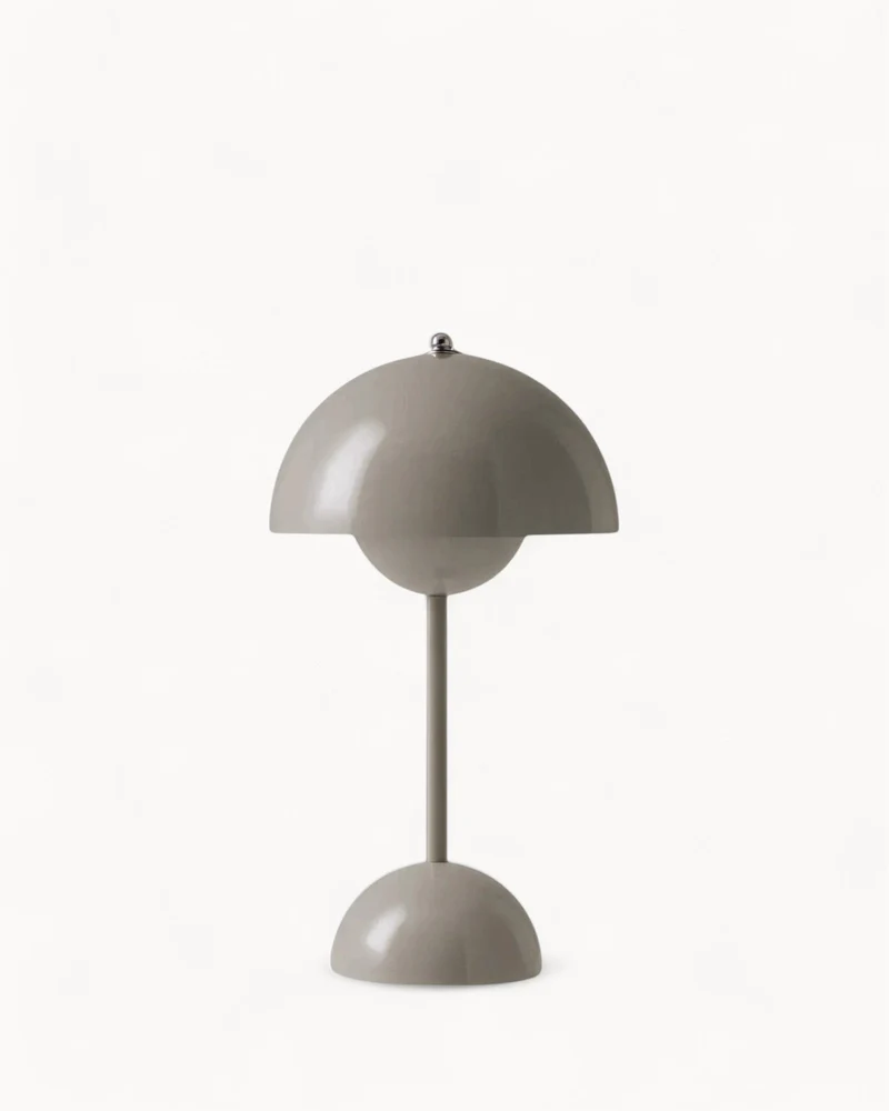 Tafellamp LED Metaal 28cm Grijs Dimbaar Bureau Nachtkast Scandinavisch Design Lamp Modern Minimalistisch | Sansoti