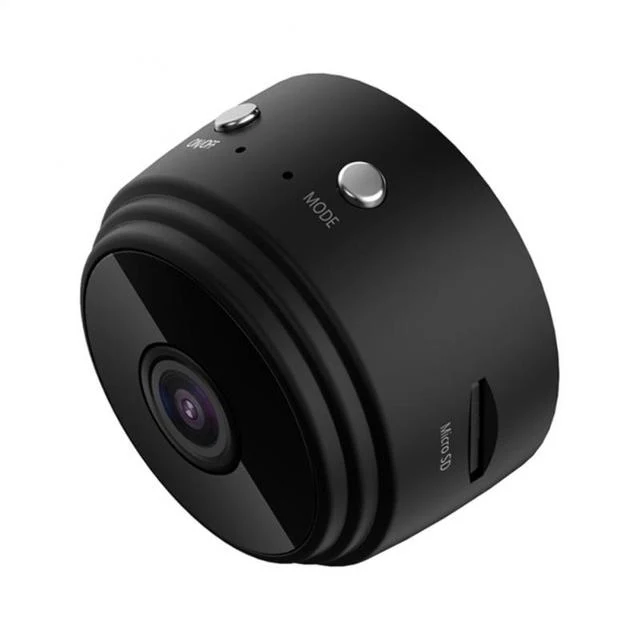 Mini beveiligingscamera draadloos 1080P HD zwart wifi camera nachtzicht 150 graden huis kantoor bewaking | Sansoti