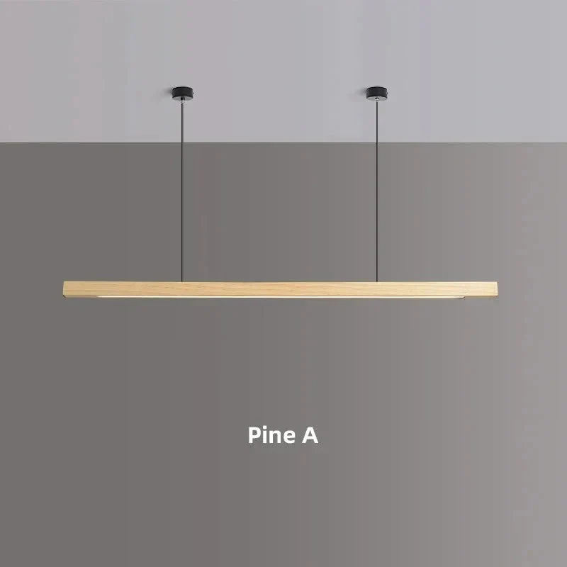 Hanglamp Hout LED Lineair Dimbaar 80cm 120cm 150cm Eettafel Keuken Woonkamer | Sansoti